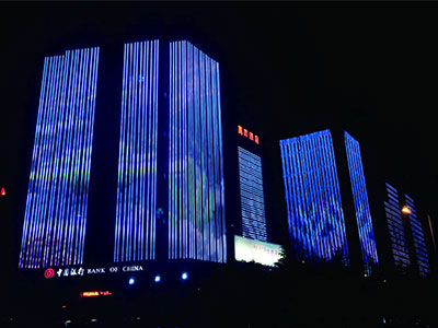 Exterior LED lighting Design of Suqian Financial Fortune Plaza