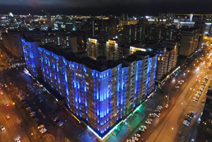 2017.11 Lighting of Apartment Building in Nursultan - AISANAM, Kazakhstan